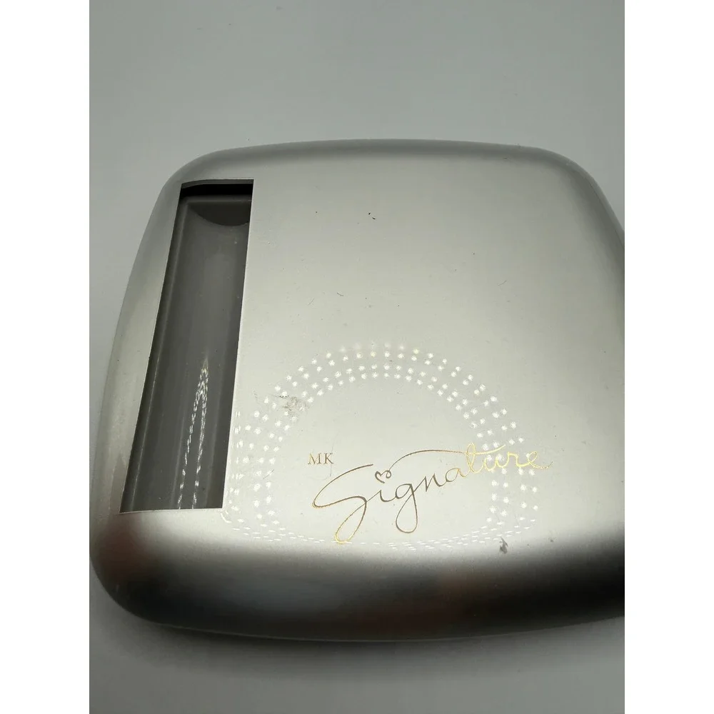Mary Kay Signature Silver Refillable Makeup Compact Eyeshadow Palette Blue Brown